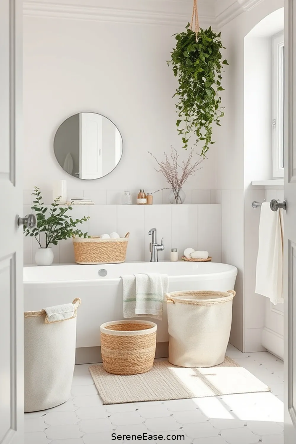 20 Stunning Ways to Use Pastels in a Scandinavian Style Bathroom 6 Pastel Storage Baskets for 20 Stunning Ways to Use Pastels in a Scandinavian Style Bathroom
