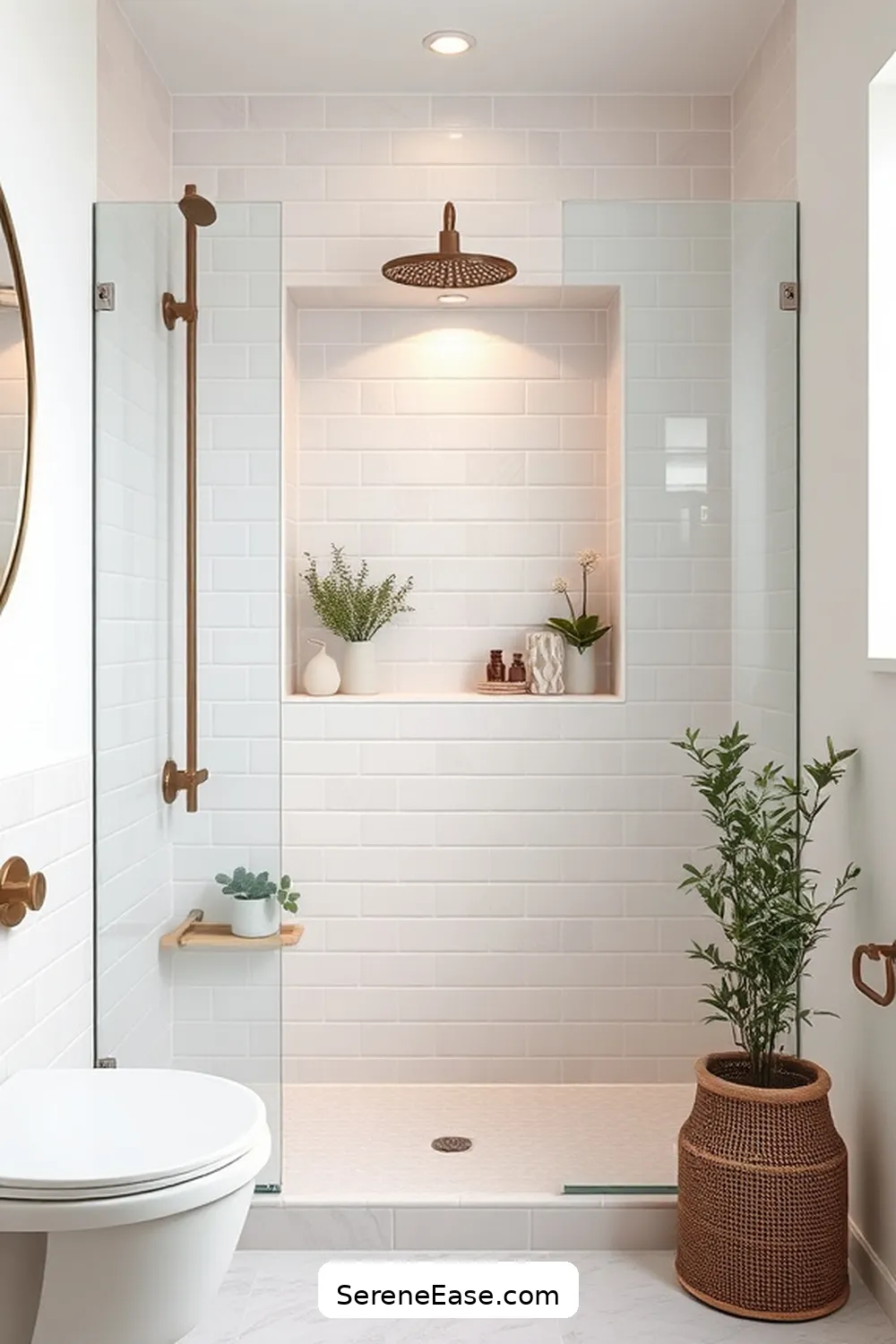 20 Stunning Ways to Use Pastels in a Scandinavian Style Bathroom 17 Shower Niche With Pastel Accents for 20 Stunning Ways to Use Pastels in a Scandinavian Style Bathroom