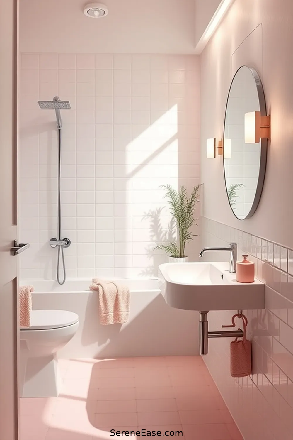 20 Stunning Ways to Use Pastels in a Scandinavian Style Bathroom 21 Soft Lighting With Pastel Shades for 20 Stunning Ways to Use Pastels in a Scandinavian Style Bathroom