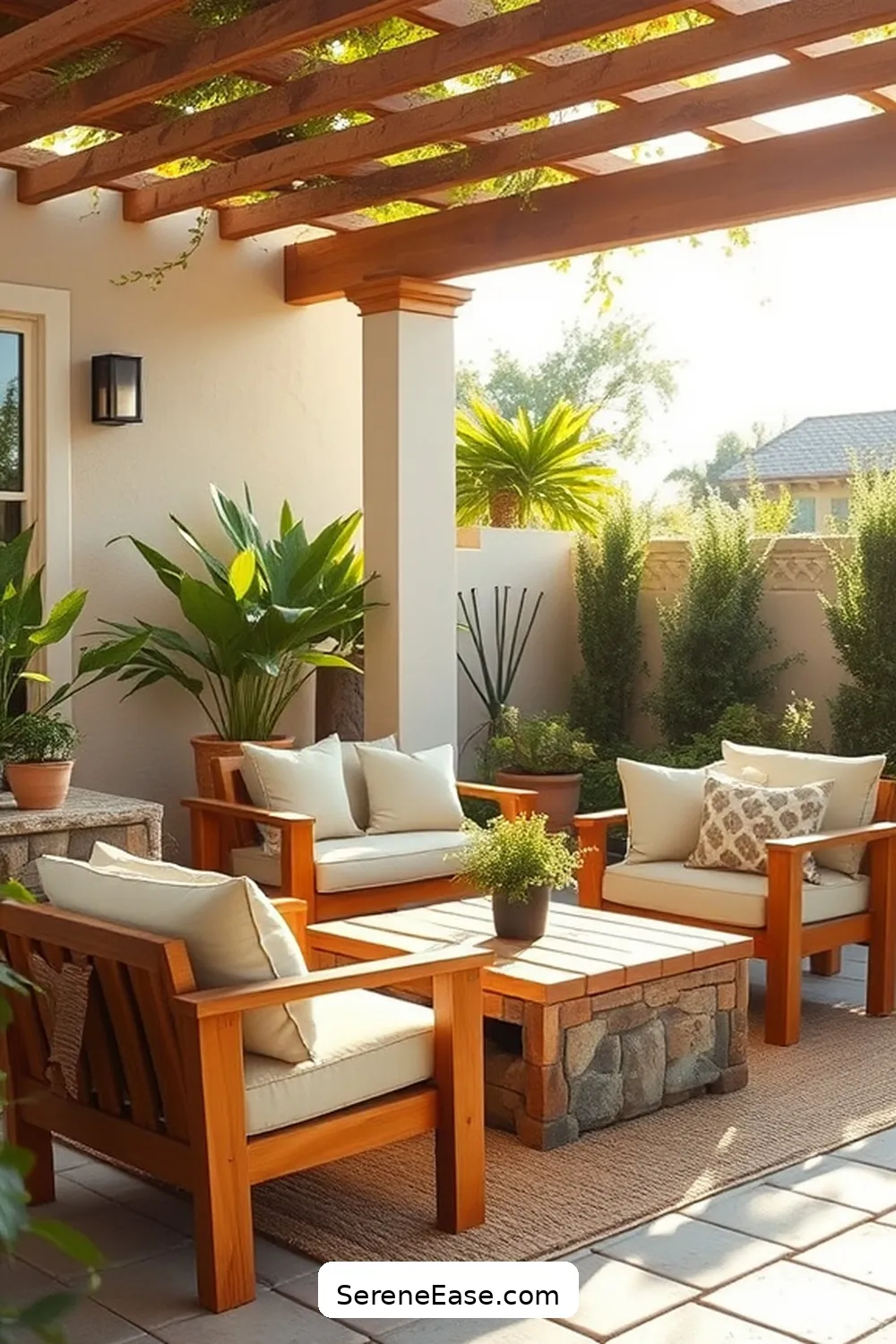 Incorporate Natural Materials for 20 Ways to Achieve Neutral Tones in Minimalist Outdoor Patio Style