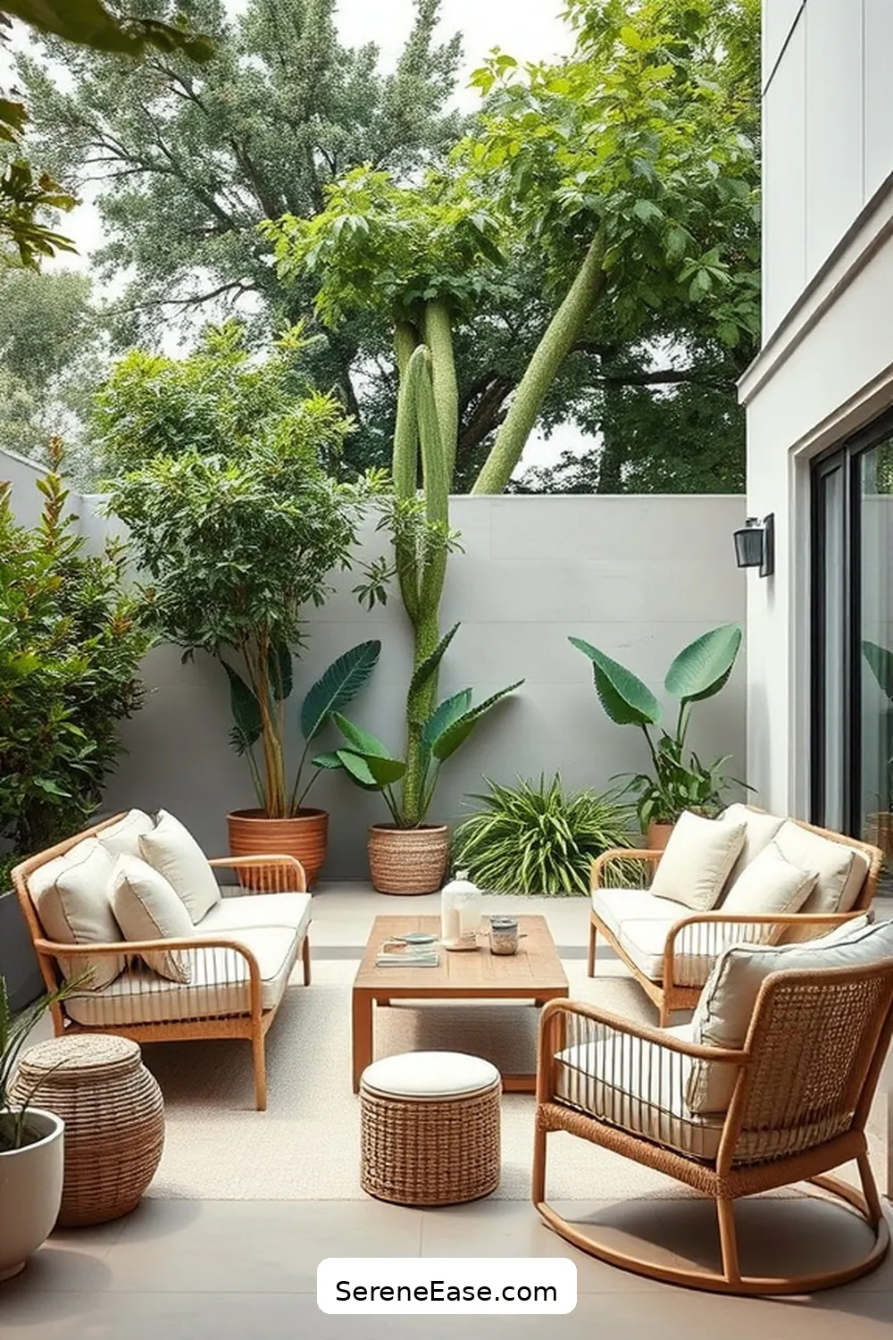 Maintain a Clutter-Free Environment for 20 Ways to Achieve Neutral Tones in Minimalist Outdoor Patio Style