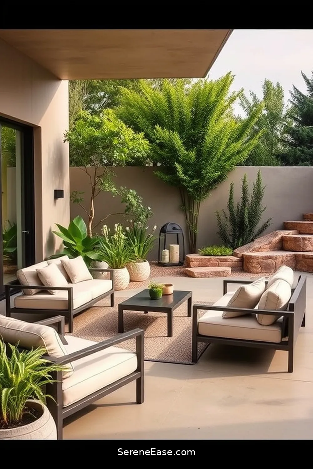 Select Minimalist Outdoor Furniture for 20 Ways to Achieve Neutral Tones in Minimalist Outdoor Patio Style