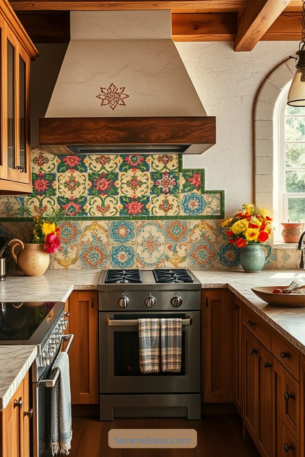 20 Ways to Add Bold and Bright Colors to Rustic Kitchen Style 3 Incorporate Colorful Backsplashes for 20 Ways to Add Bold and Bright Colors to Rustic Kitchen Style