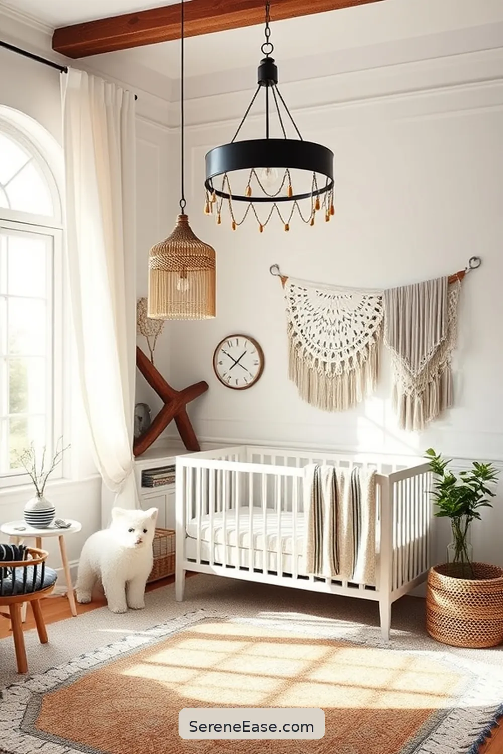 Opt for Unique Lighting Fixtures for 20 Ways to Incorporate Black and White Style in a Bohemian Nursery
