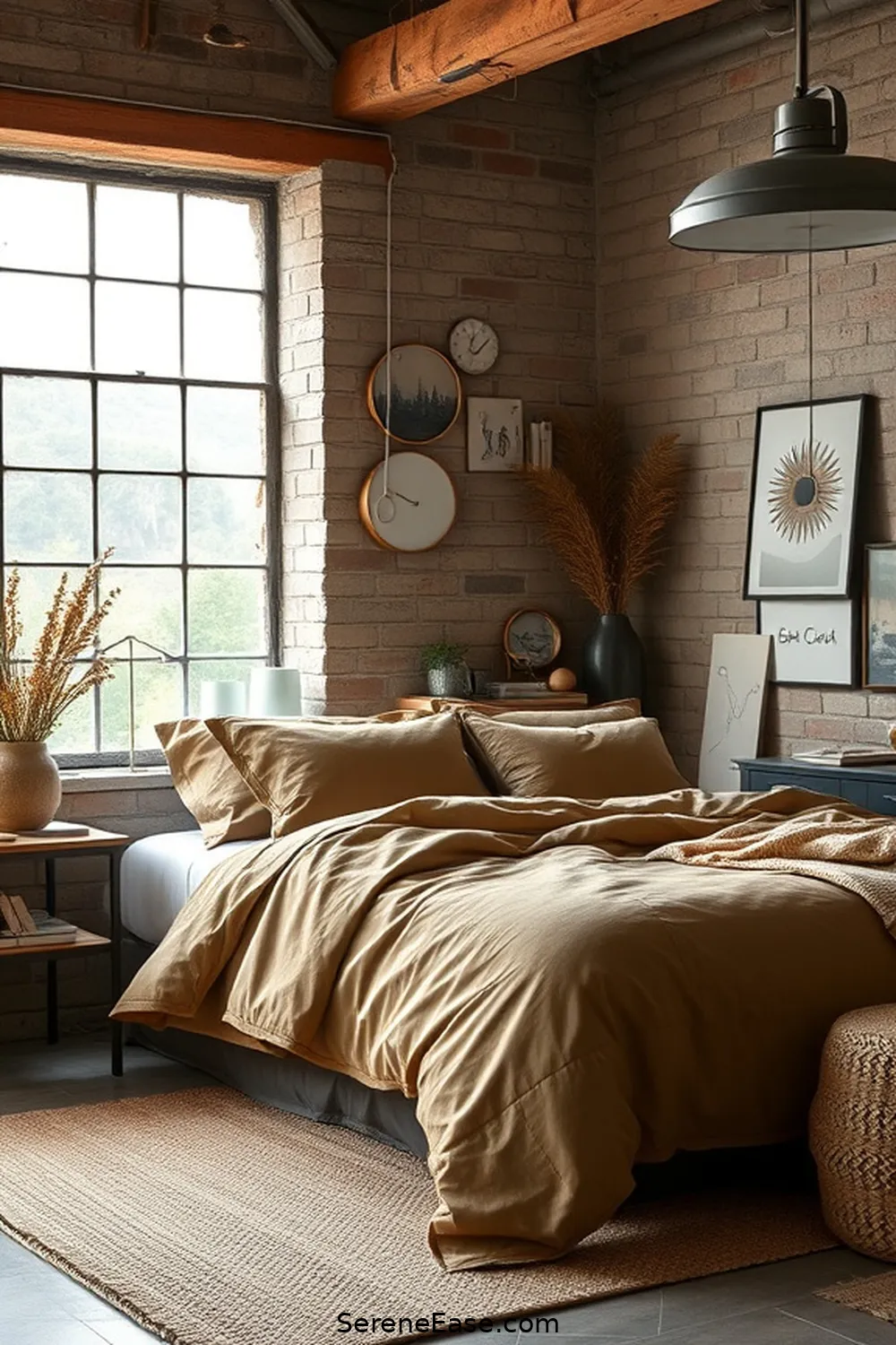 Choose Earthy Bed Linens for 20 Ways to Incorporate Earth Tones in Industrial Style Bedrooms