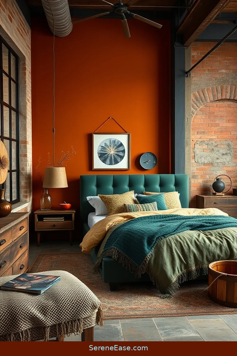 Choose an Earthy Color Palette for Walls for 20 Ways to Incorporate Earth Tones in Industrial Style Bedrooms