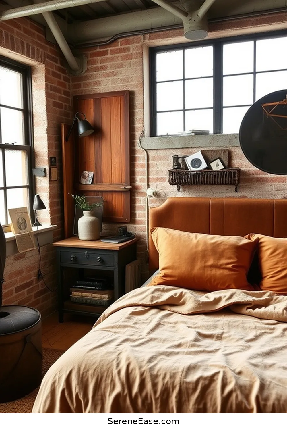 Incorporate Leather Accents for 20 Ways to Incorporate Earth Tones in Industrial Style Bedrooms