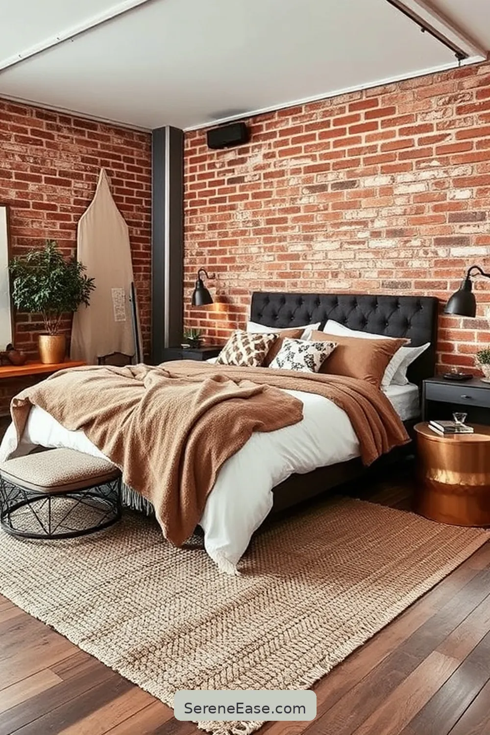 Layer Textures for Depth for 20 Ways to Incorporate Earth Tones in Industrial Style Bedrooms