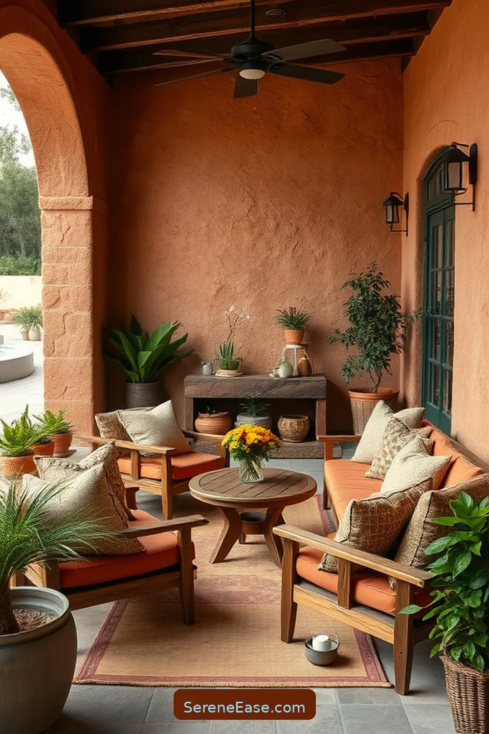 20 Ways to Incorporate Earth Tones in Your Rustic Style Outdoor Patio 2 Choose a Warm Color Palette for 20 Ways to Incorporate Earth Tones in Your Rustic Style Outdoor Patio
