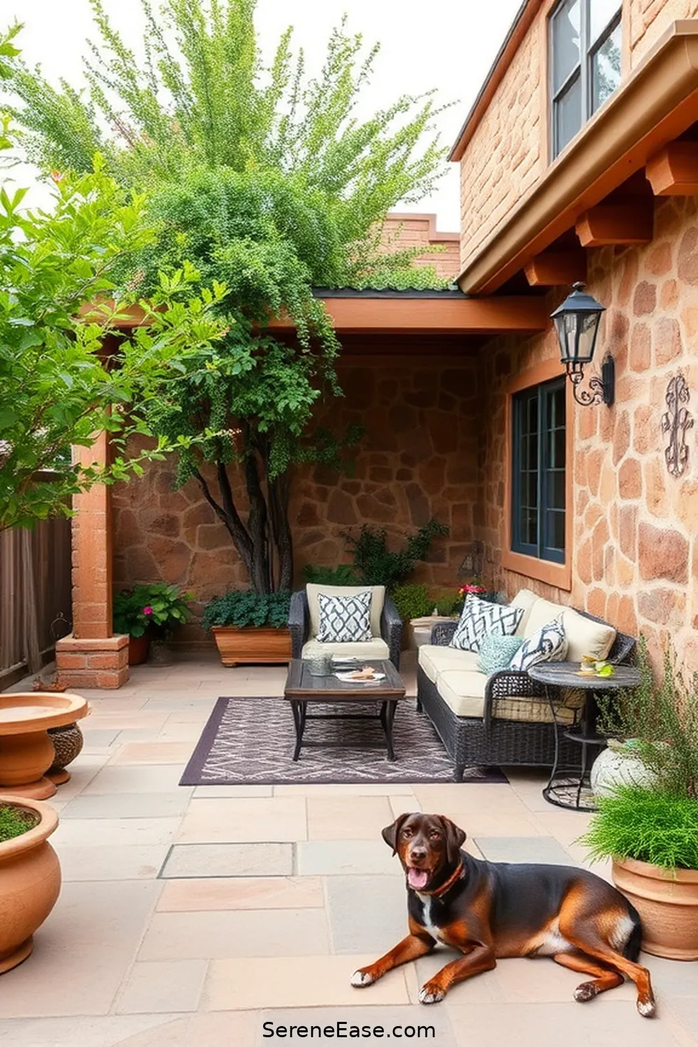20 Ways to Incorporate Earth Tones in Your Rustic Style Outdoor Patio 4 Incorporate Stone Accents for 20 Ways to Incorporate Earth Tones in Your Rustic Style Outdoor Patio