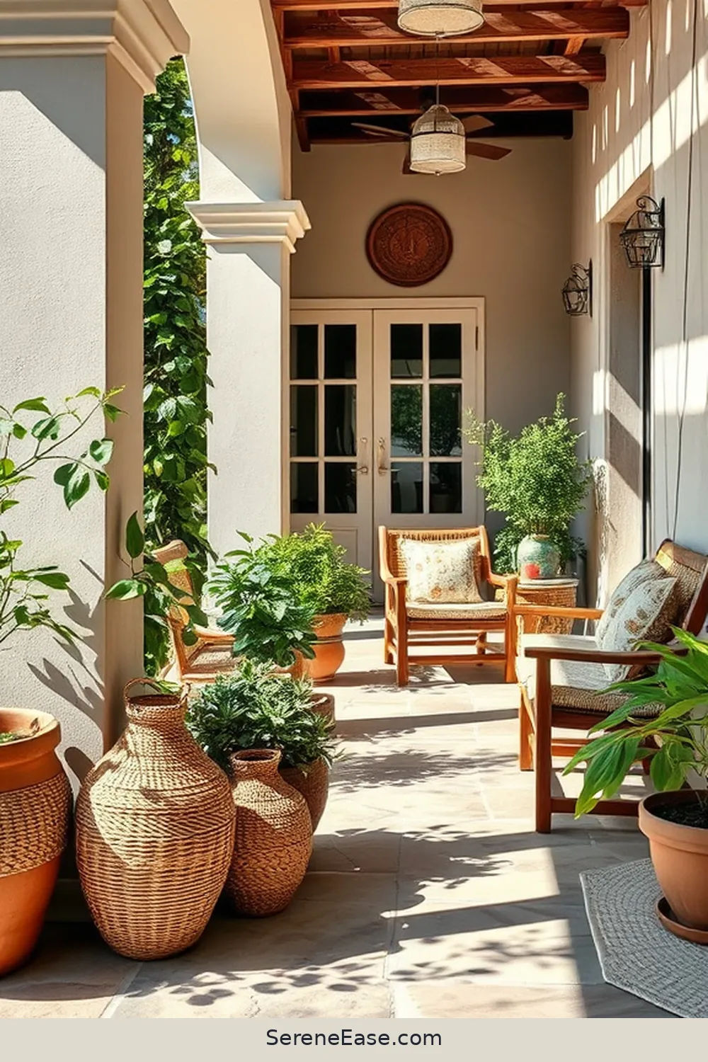 20 Ways to Incorporate Earth Tones in Your Rustic Style Outdoor Patio 13 Incorporate Woven Baskets for 20 Ways to Incorporate Earth Tones in Your Rustic Style Outdoor Patio