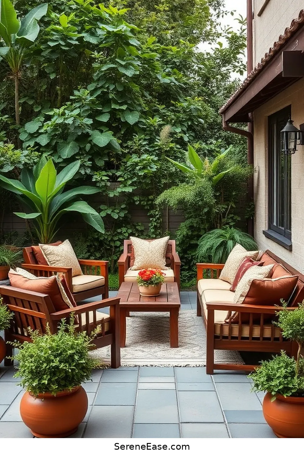 20 Ways to Incorporate Earth Tones in Your Rustic Style Outdoor Patio 3 Opt for Natural Wood Furniture for 20 Ways to Incorporate Earth Tones in Your Rustic Style Outdoor Patio