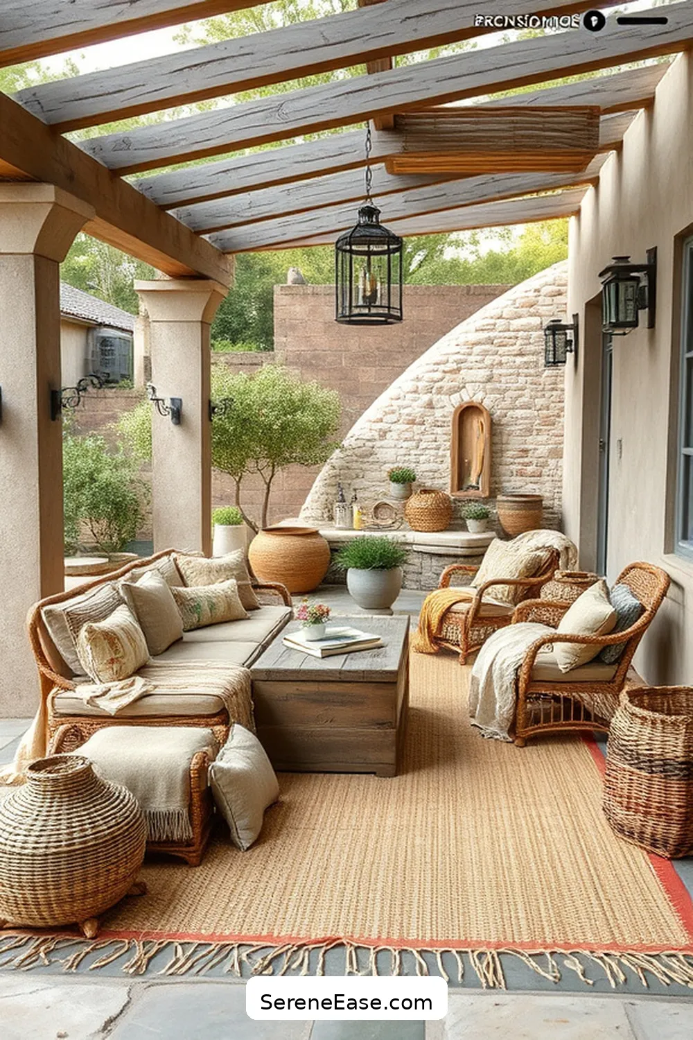 20 Ways to Incorporate Earth Tones in Your Rustic Style Outdoor Patio 5 Use Earthy Textiles for 20 Ways to Incorporate Earth Tones in Your Rustic Style Outdoor Patio