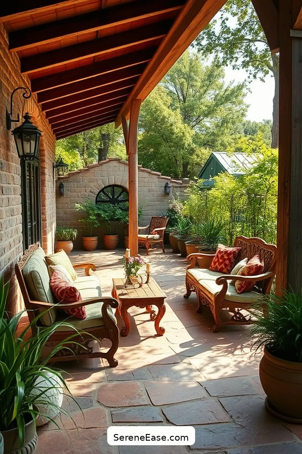 20 Ways to Incorporate Earth Tones in Your Rustic Style Outdoor Patio 21 Use Natural Stone Flooring for 20 Ways to Incorporate Earth Tones in Your Rustic Style Outdoor Patio