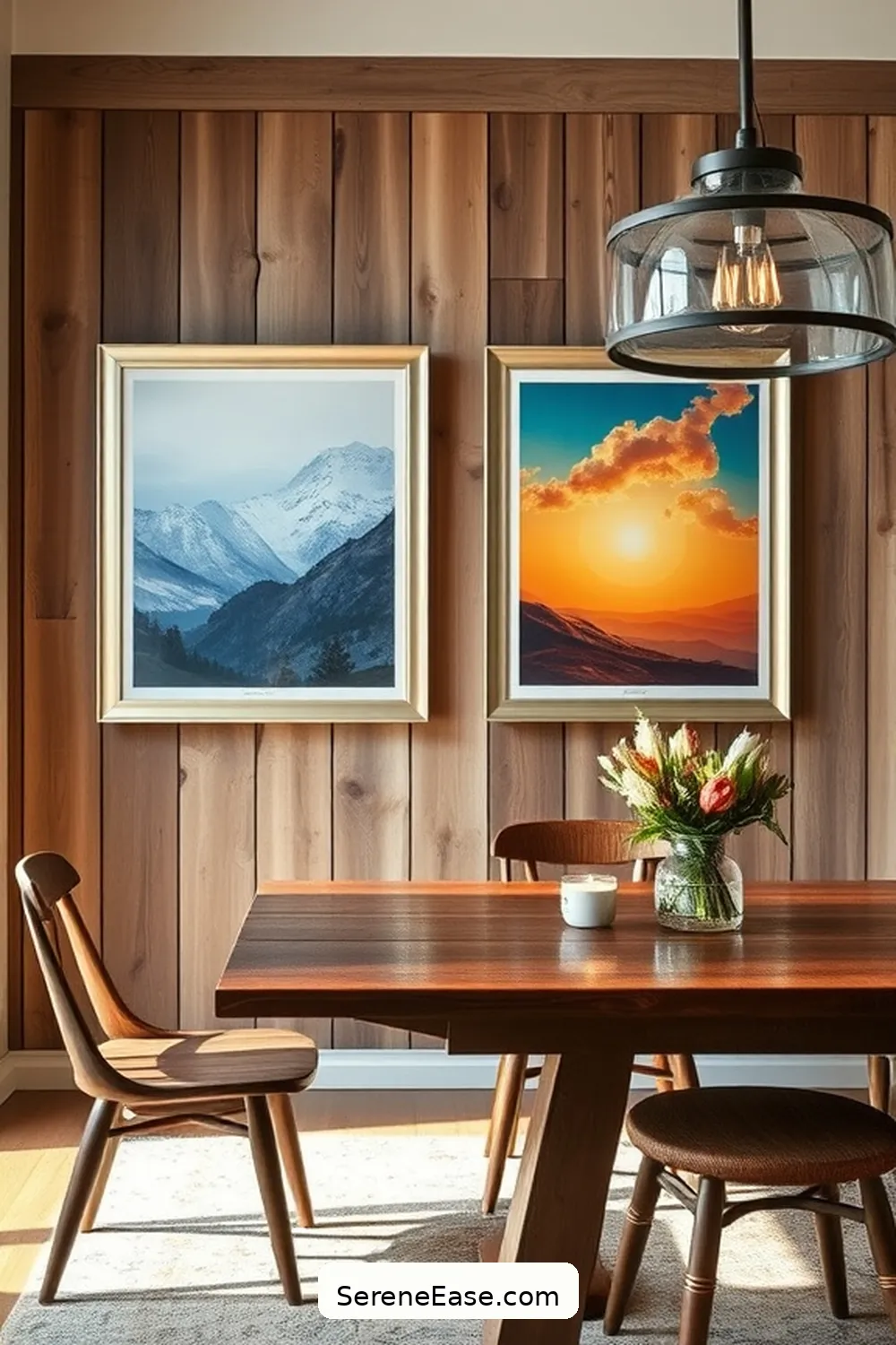 20 Ways to Incorporate Metallic Accents in Modern Farmhouse Dining Room Style 5 Utilize Metallic Picture Frames for 20 Ways to Incorporate Metallic Accents in Modern Farmhouse Dining Room Style