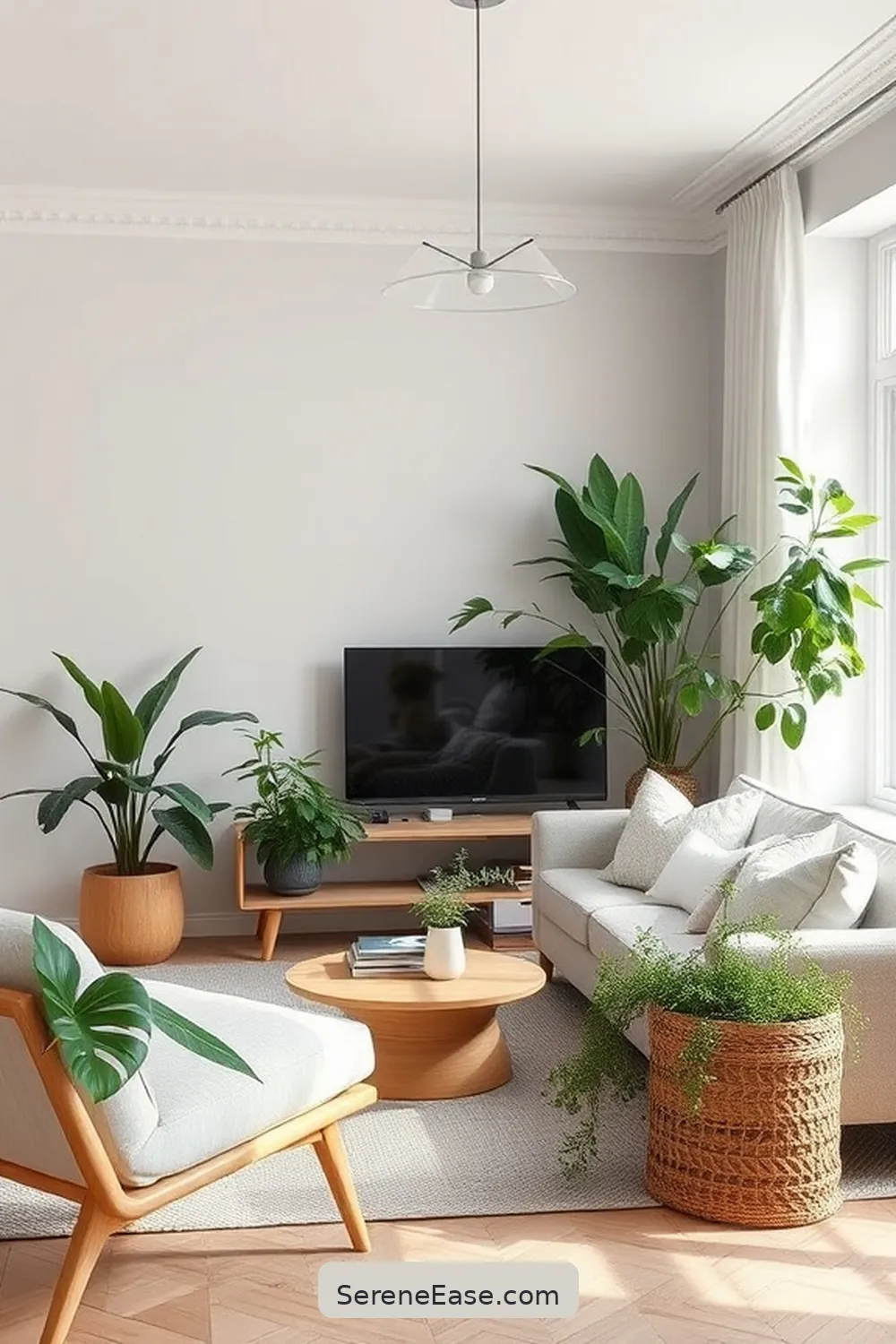 20 Ways to Incorporate Neutral Tones in Scandinavian Living Room Style 12 Incorporate Greenery for 20 Ways to Incorporate Neutral Tones in Scandinavian Living Room Style