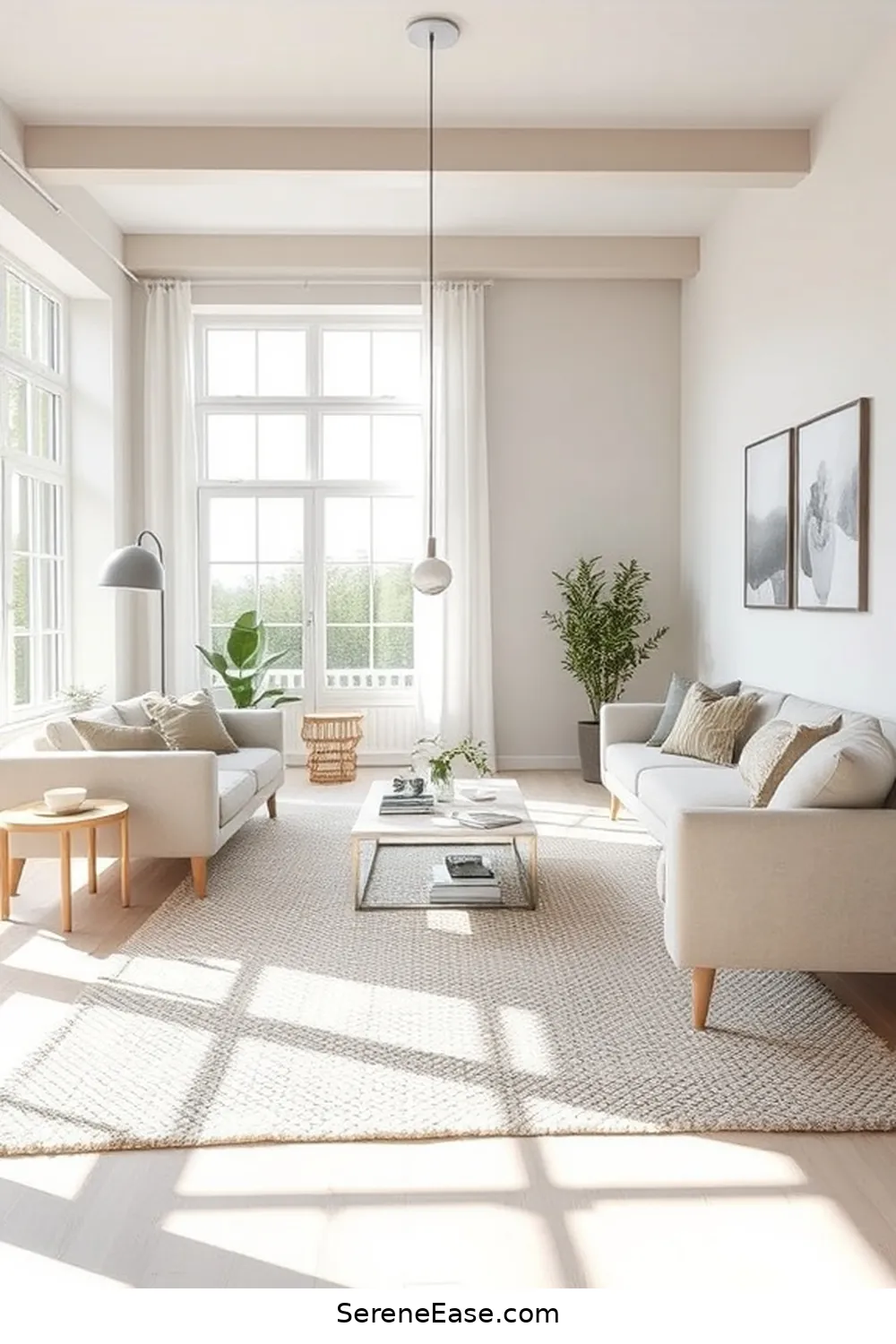 20 Ways to Incorporate Neutral Tones in Scandinavian Living Room Style 11 Use Area Rugs Wisely for 20 Ways to Incorporate Neutral Tones in Scandinavian Living Room Style