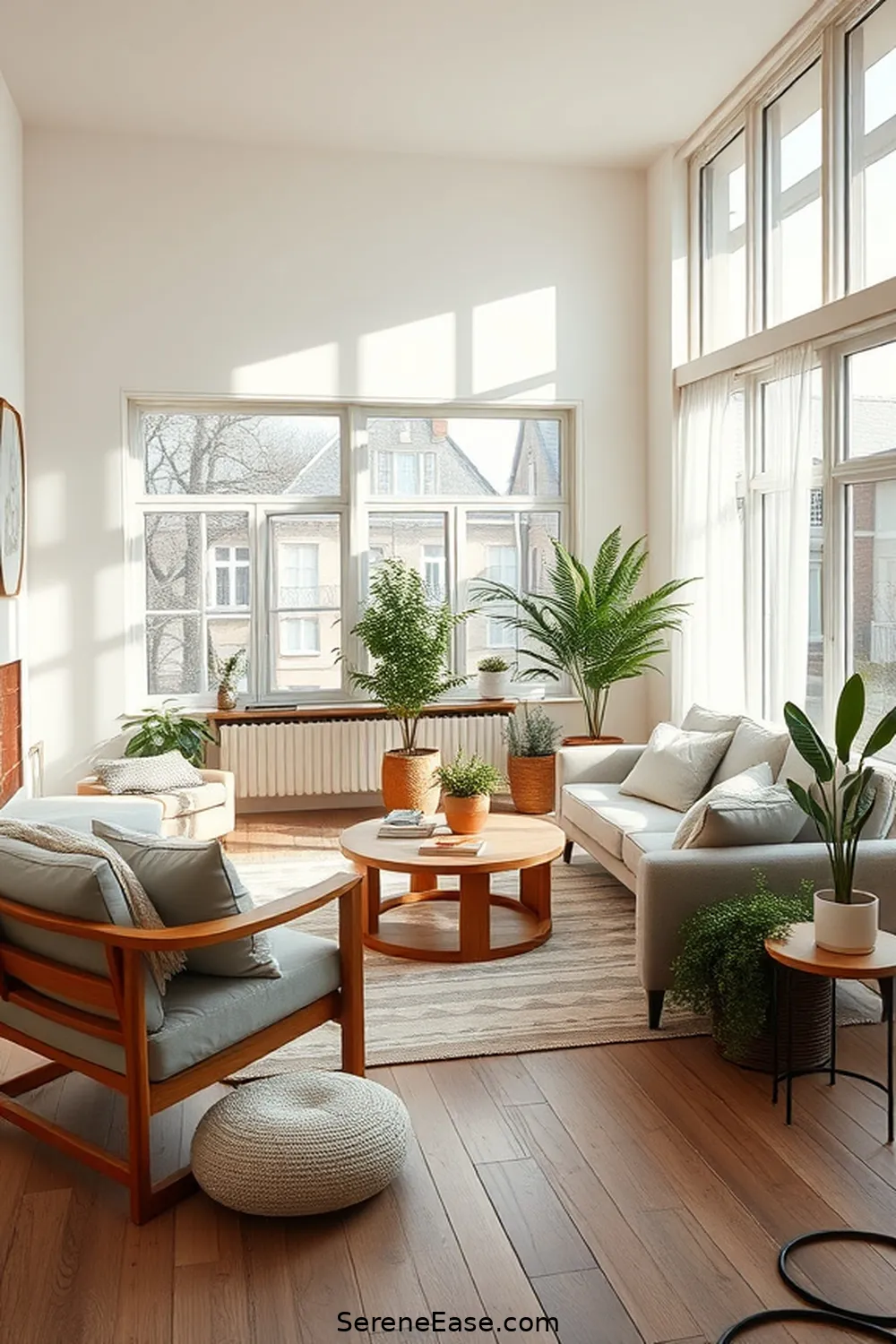 20 Ways to Incorporate Neutral Tones in Scandinavian Living Room Style 7 Utilize Wood Accents for 20 Ways to Incorporate Neutral Tones in Scandinavian Living Room Style