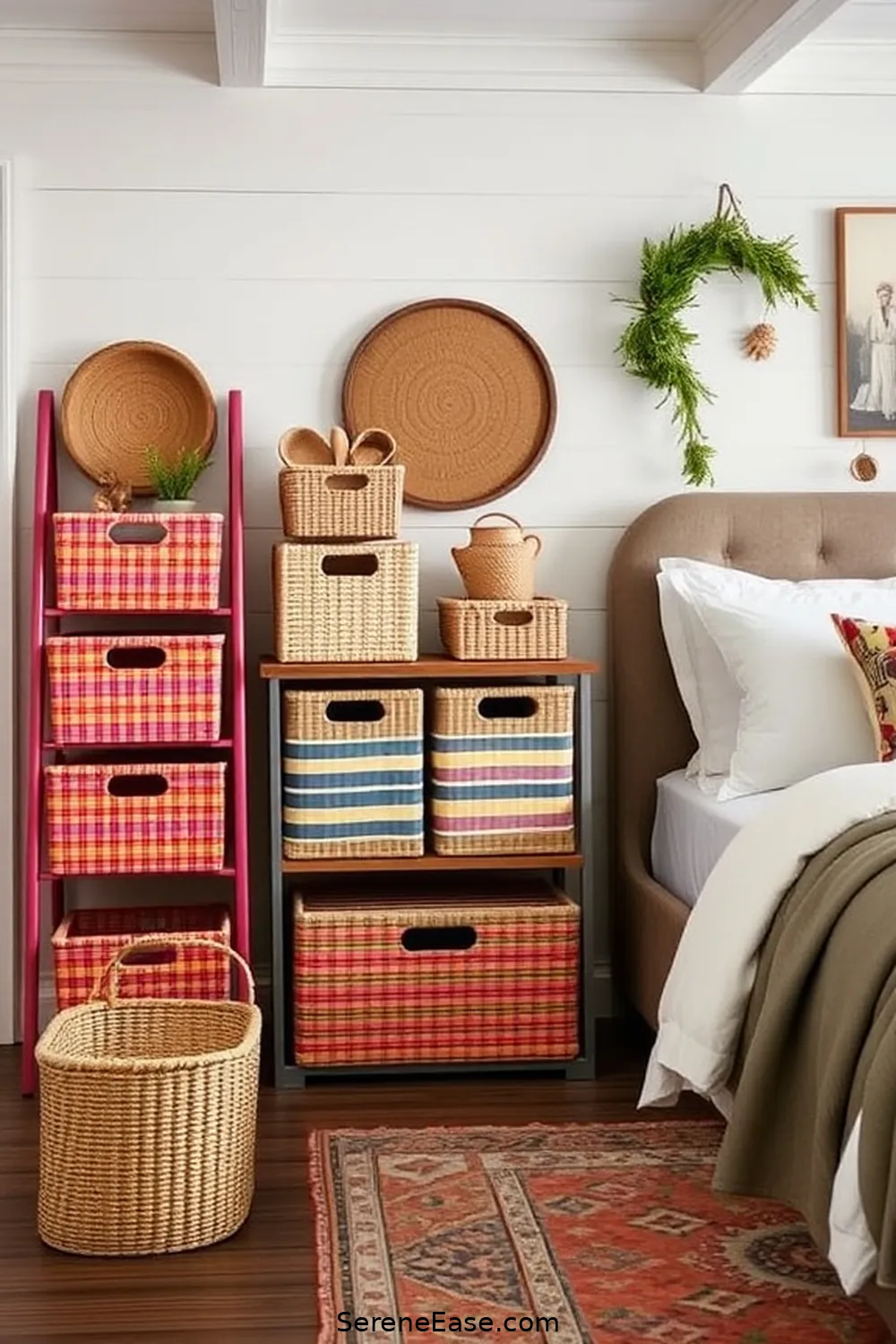 20 Ways to Infuse Bold Bright Colors in Modern Farmhouse Bedroom Style 11 Incorporate Colorful Storage Solutions for 20 Ways to Infuse Bold Bright Colors in Modern Farmhouse Bedroom Style