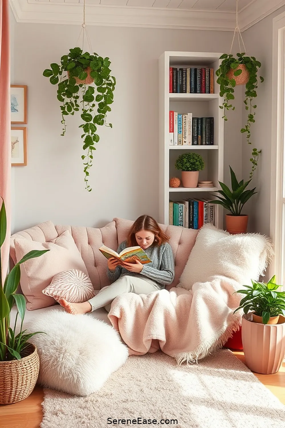 20 Ways to Infuse Pastels Into Your Bohemian Style Library 20 Create a Pastel Reading Nook for 20 Ways to Infuse Pastels Into Your Bohemian Style Library