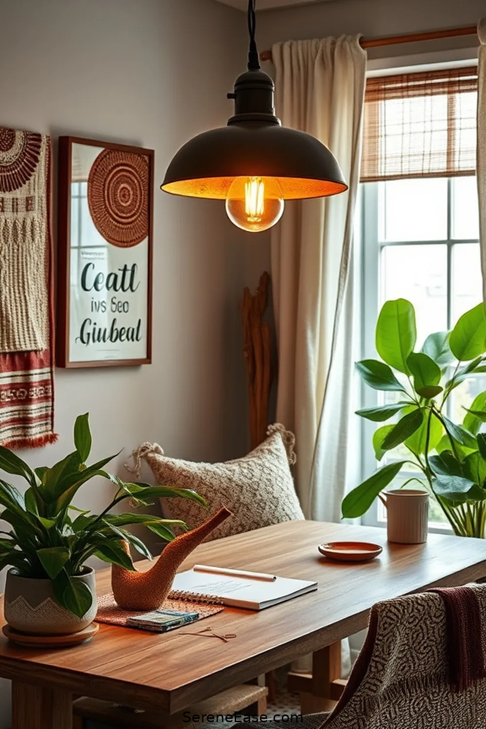20 Ways to Integrate Earth Tones Into Your Bohemian Style Home Office 13 Choose Earthy Lighting Fixtures for 20 Ways to Integrate Earth Tones Into Your Bohemian Style Home Office