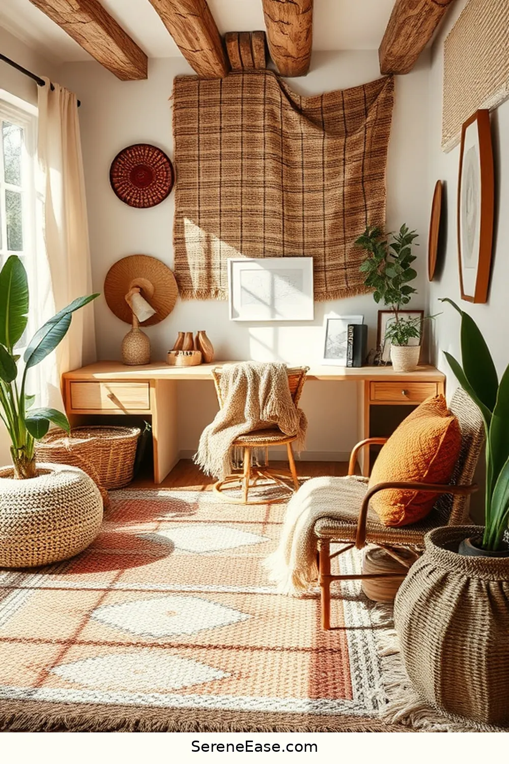 20 Ways to Integrate Earth Tones Into Your Bohemian Style Home Office 8 Opt for Earthy Textiles for 20 Ways to Integrate Earth Tones Into Your Bohemian Style Home Office