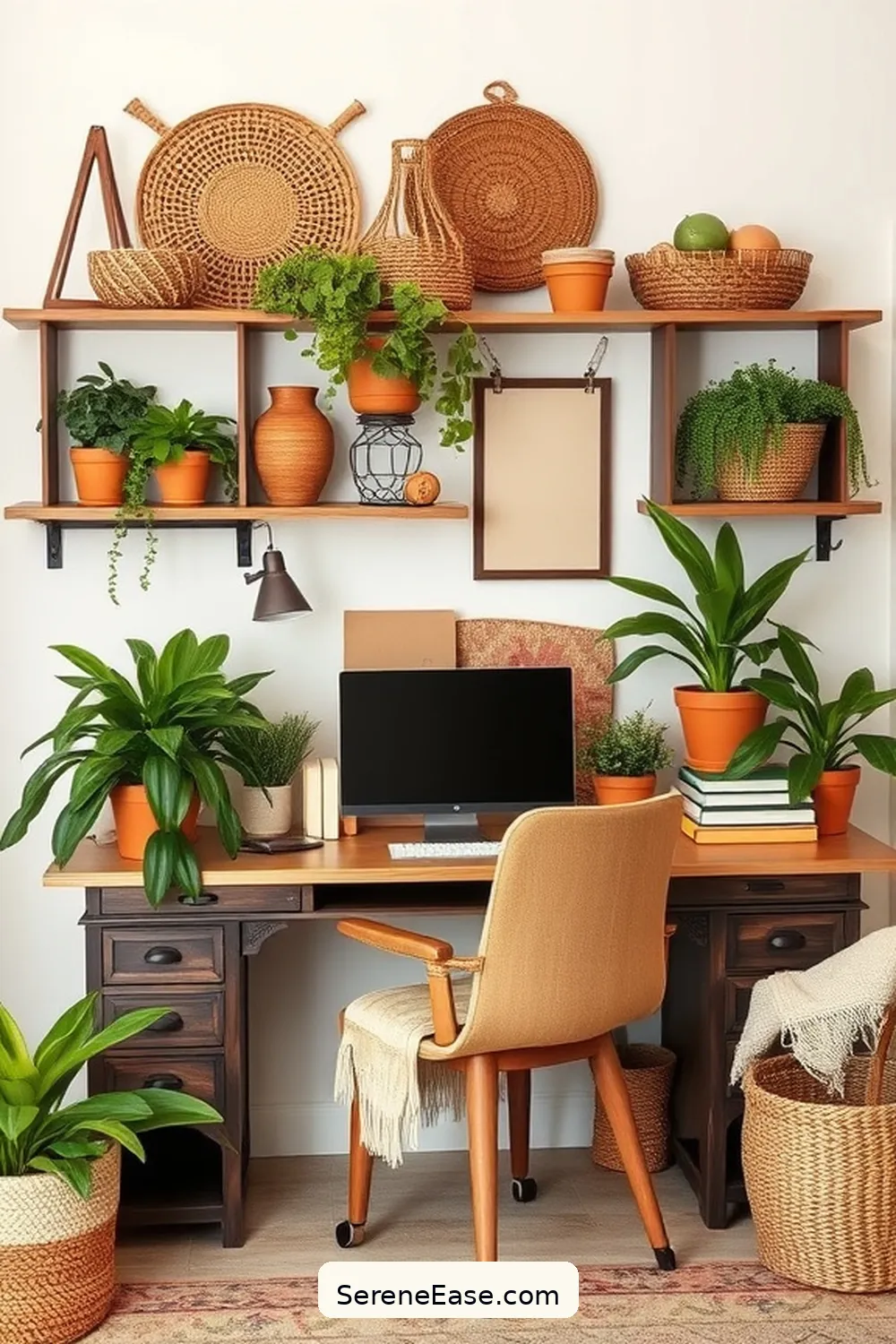 20 Ways to Integrate Earth Tones Into Your Bohemian Style Home Office 21 Personalize With Earthy Decor Items for 20 Ways to Integrate Earth Tones Into Your Bohemian Style Home Office