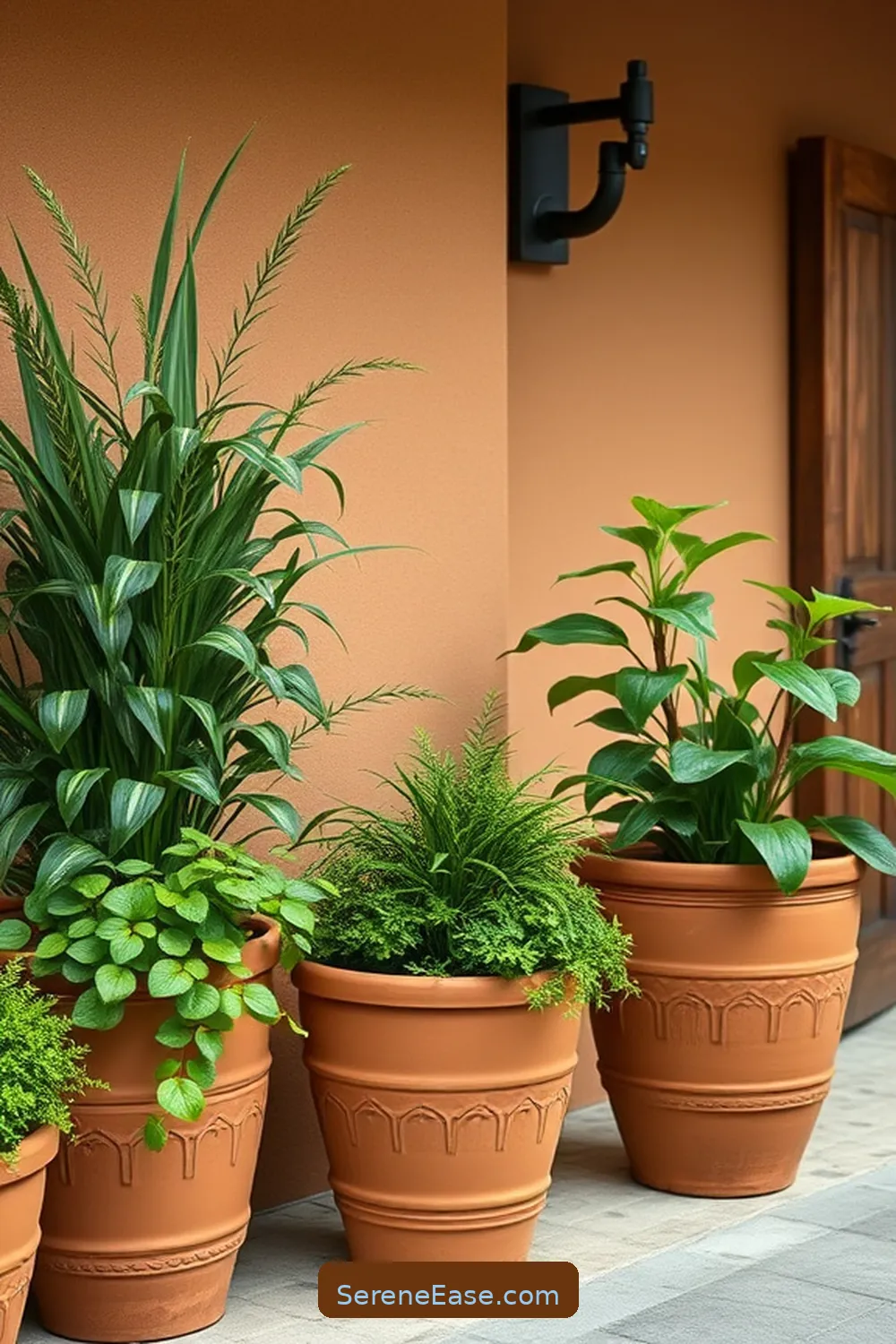 20 Ways to Use Earth Tones in Your Modern Farmhouse Bathroom Style 6 Add Terracotta Planters for Greenery for 20 Ways to Use Earth Tones in Your Modern Farmhouse Bathroom Style