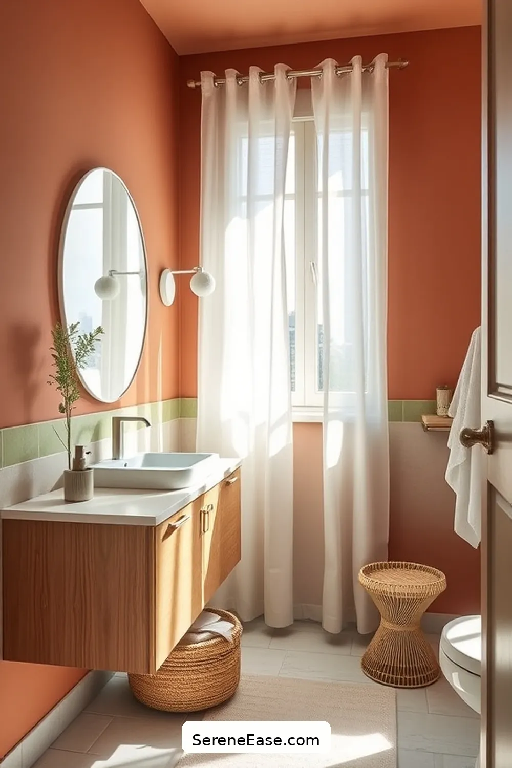 20 Ways to Use Earth Tones in Your Modern Farmhouse Bathroom Style 12 Choose a Soothing Earthy Paint Color for 20 Ways to Use Earth Tones in Your Modern Farmhouse Bathroom Style