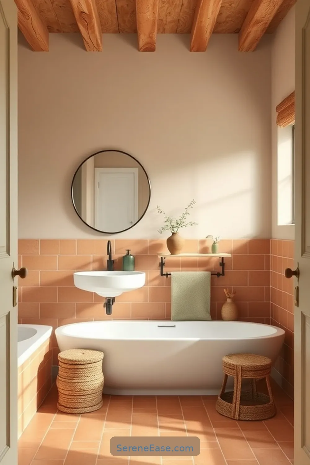 20 Ways to Use Earth Tones in Your Modern Farmhouse Bathroom Style 2 Choose a Warm Earthy Color Palette for 20 Ways to Use Earth Tones in Your Modern Farmhouse Bathroom Style
