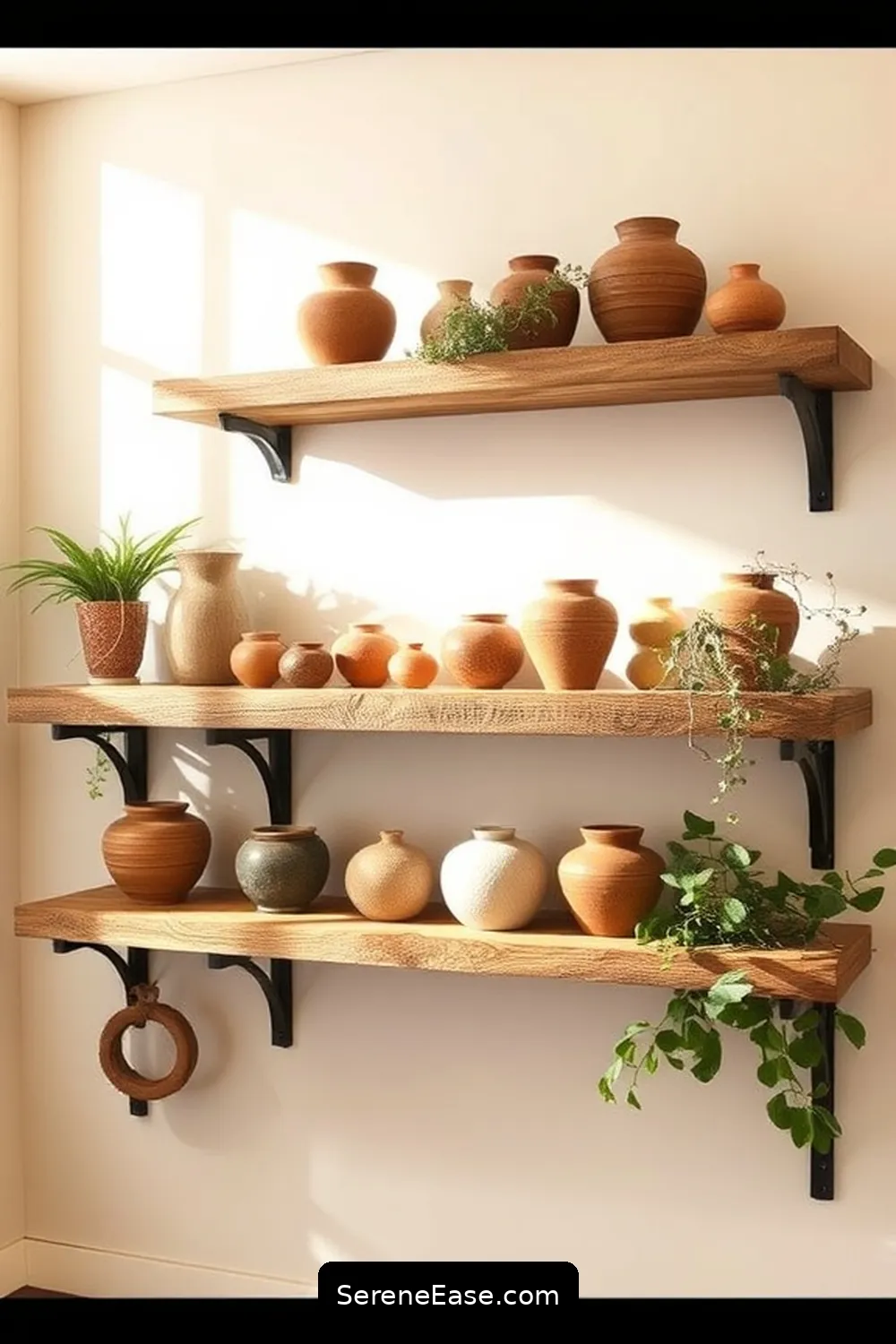 20 Ways to Use Earth Tones in Your Modern Farmhouse Bathroom Style 19 Utilize Reclaimed Wood Shelving for 20 Ways to Use Earth Tones in Your Modern Farmhouse Bathroom Style