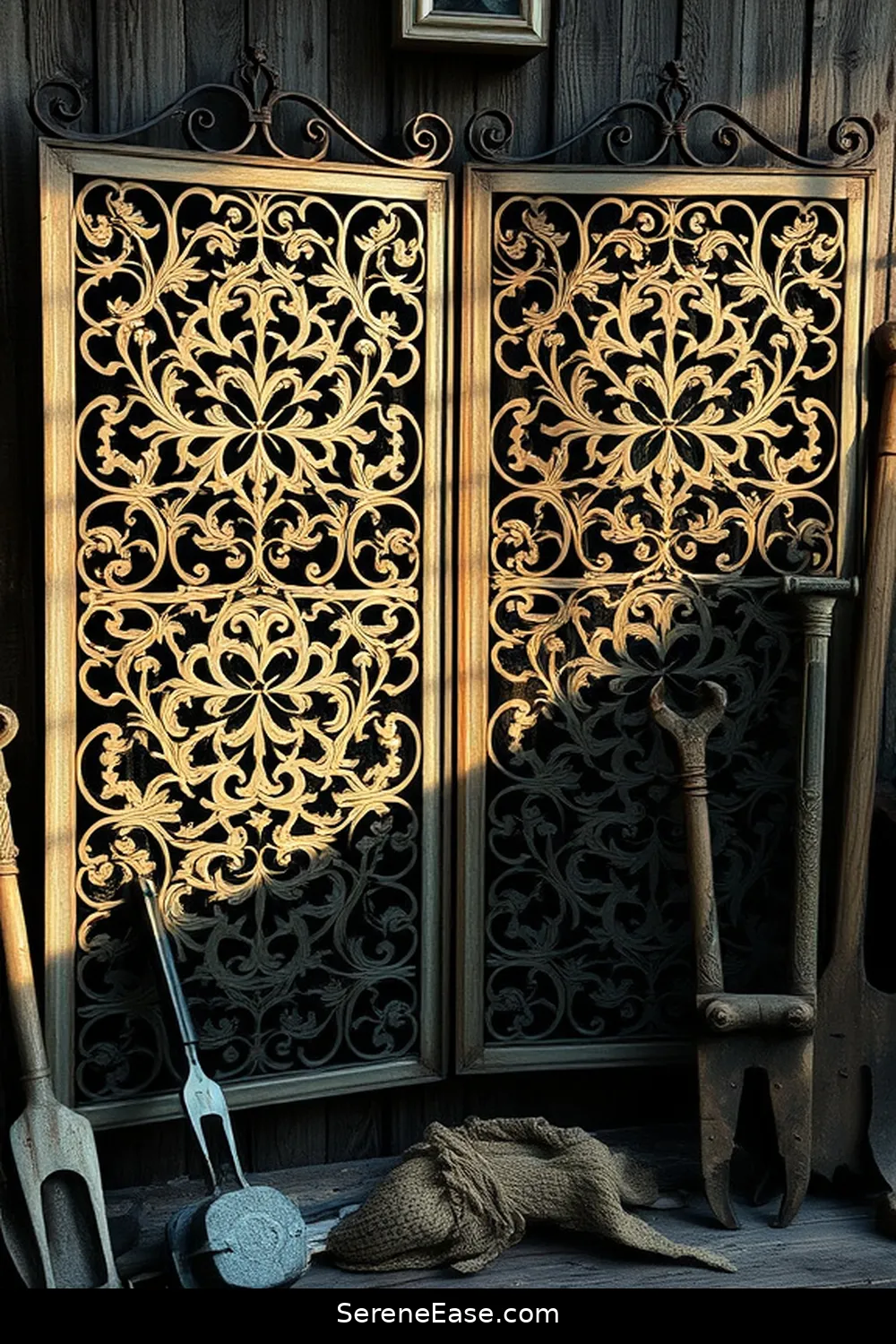 20 Ways to Use Metallic Accents in Rustic Garage Style 20 Choose Decorative Metal Screens for 20 Ways to Use Metallic Accents in Rustic Garage Style