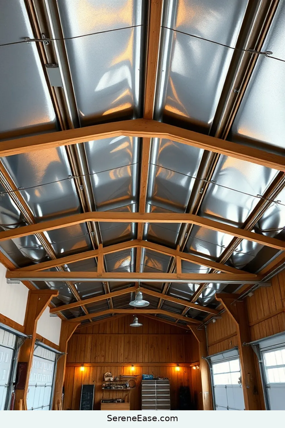 20 Ways to Use Metallic Accents in Rustic Garage Style 9 Install a Metal Roof or Ceiling Accents for 20 Ways to Use Metallic Accents in Rustic Garage Style