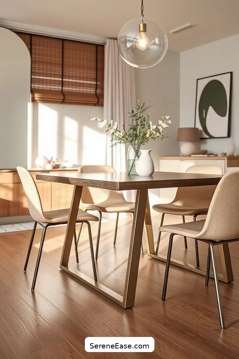20 Ways to Use Metallic Accents in Scandinavian Style Dining Rooms 15 Choose Metallic Table Legs for 20 Ways to Use Metallic Accents in Scandinavian Style Dining Rooms