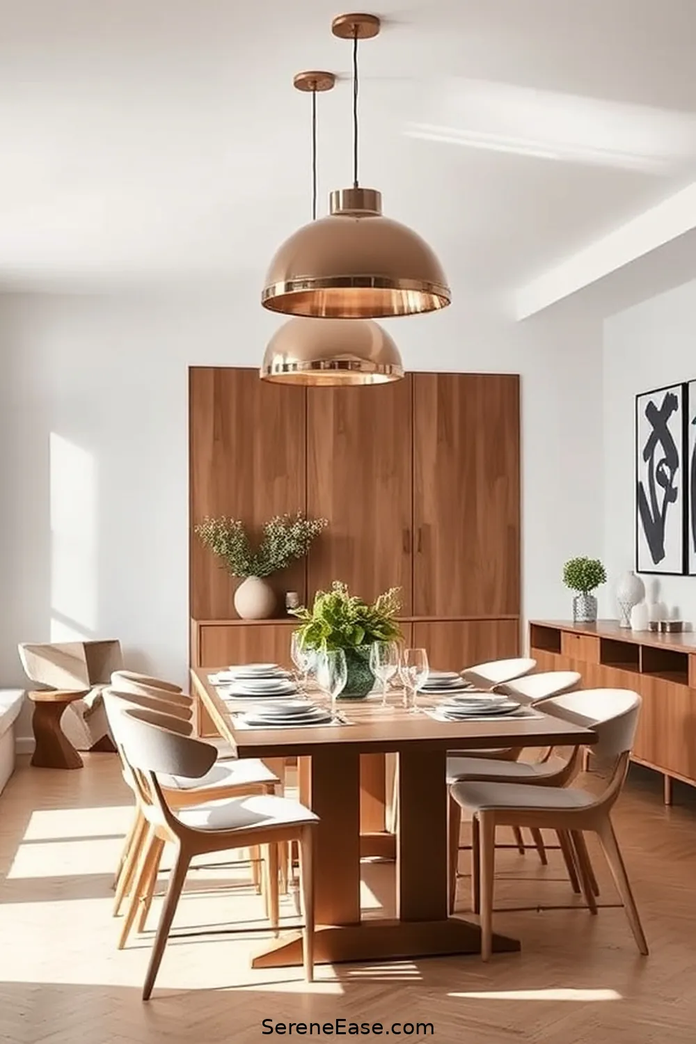20 Ways to Use Metallic Accents in Scandinavian Style Dining Rooms 2 Incorporate Metallic Light Fixtures for 20 Ways to Use Metallic Accents in Scandinavian Style Dining Rooms