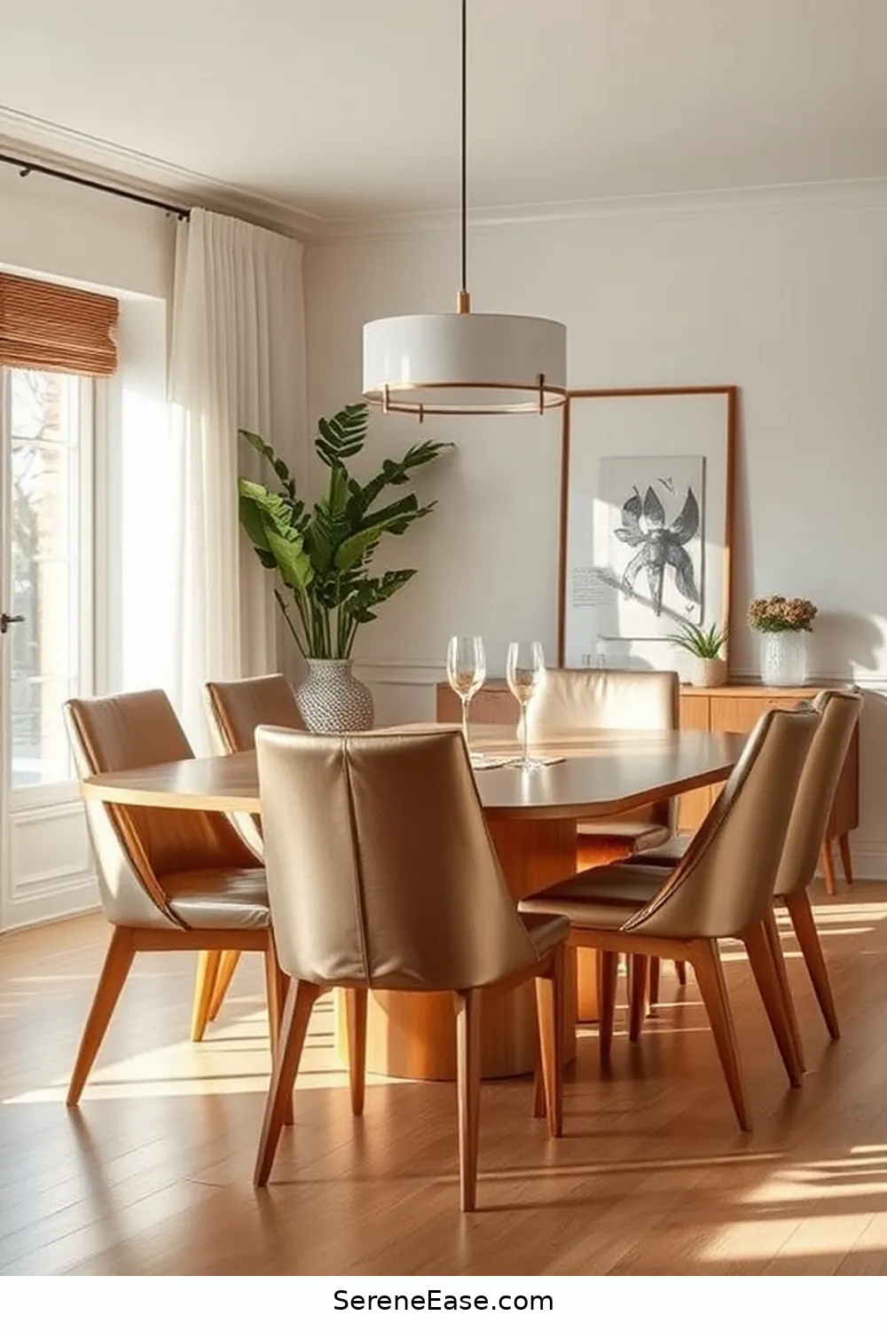 20 Ways to Use Metallic Accents in Scandinavian Style Dining Rooms 11 Opt for Metallic Upholstery Accents for 20 Ways to Use Metallic Accents in Scandinavian Style Dining Rooms