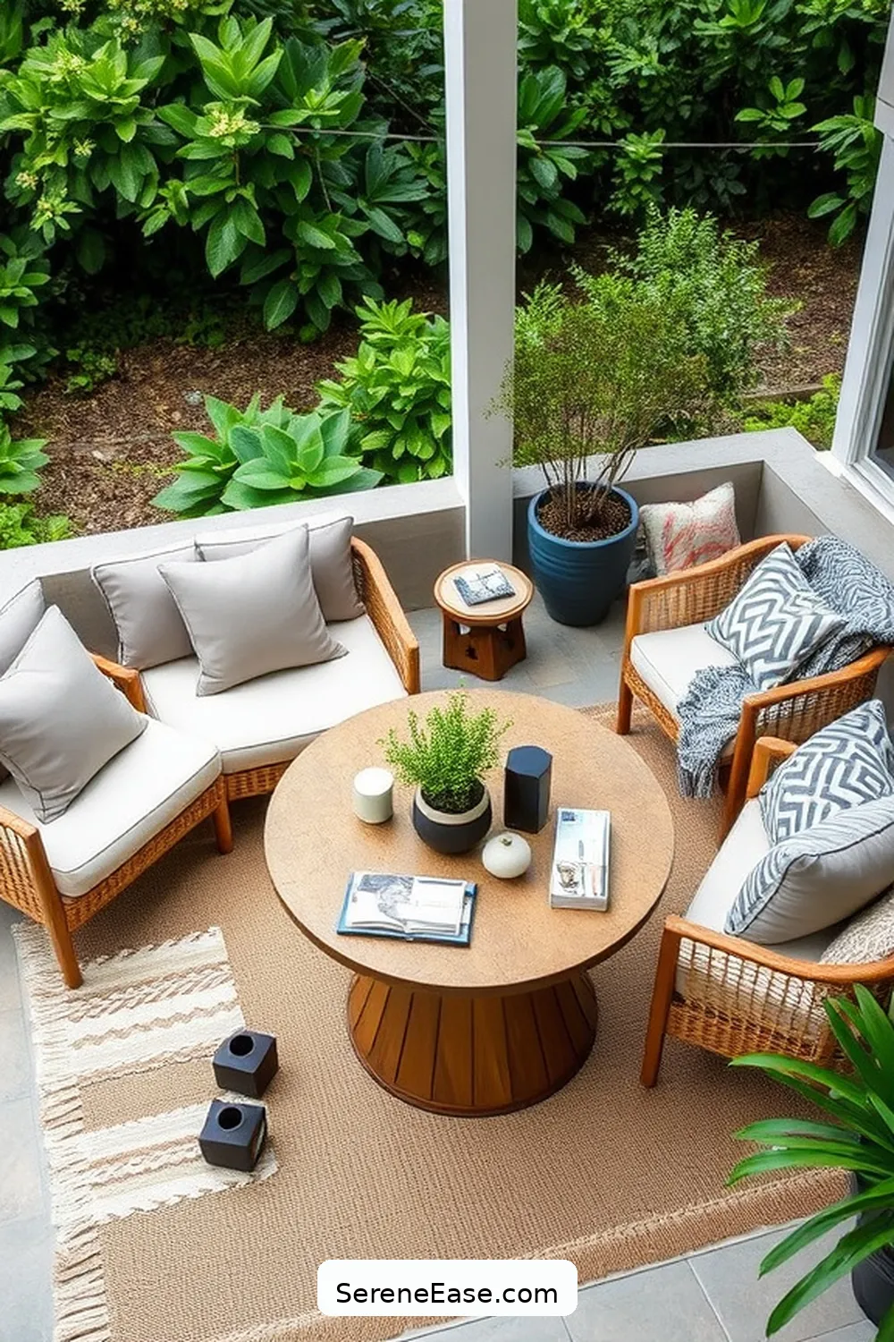 20 Ways to Use Neutral Tones in Your Mid-Century Modern Outdoor Patio Style 17 Mix and Match Patterns in a Neutral Palette for 20 Ways to Use Neutral Tones in Your Mid-Century Modern Outdoor Patio Style
