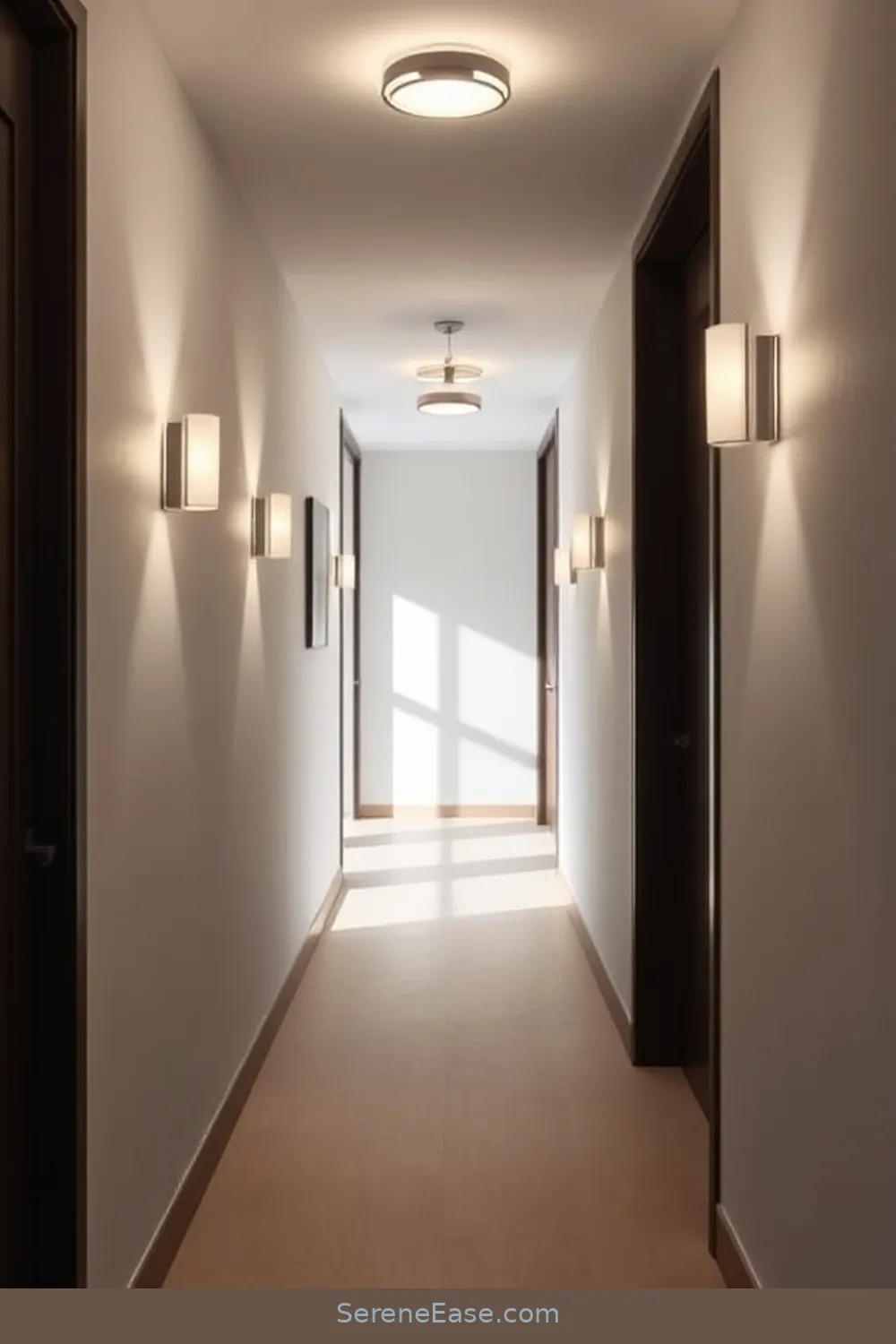 21 Key Elements for a Monochromatic Scandinavian Style Hallway 8 Choose Simple Lighting Fixtures for 21 Key Elements for a Monochromatic Scandinavian Style Hallway