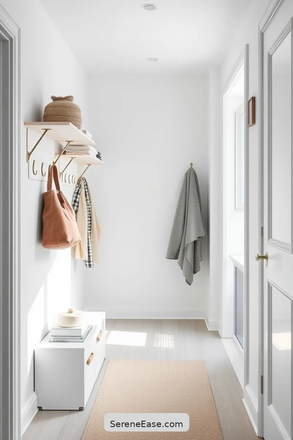 21 Key Elements for a Monochromatic Scandinavian Style Hallway 22 Keep the Entryway Organized for 21 Key Elements for a Monochromatic Scandinavian Style Hallway
