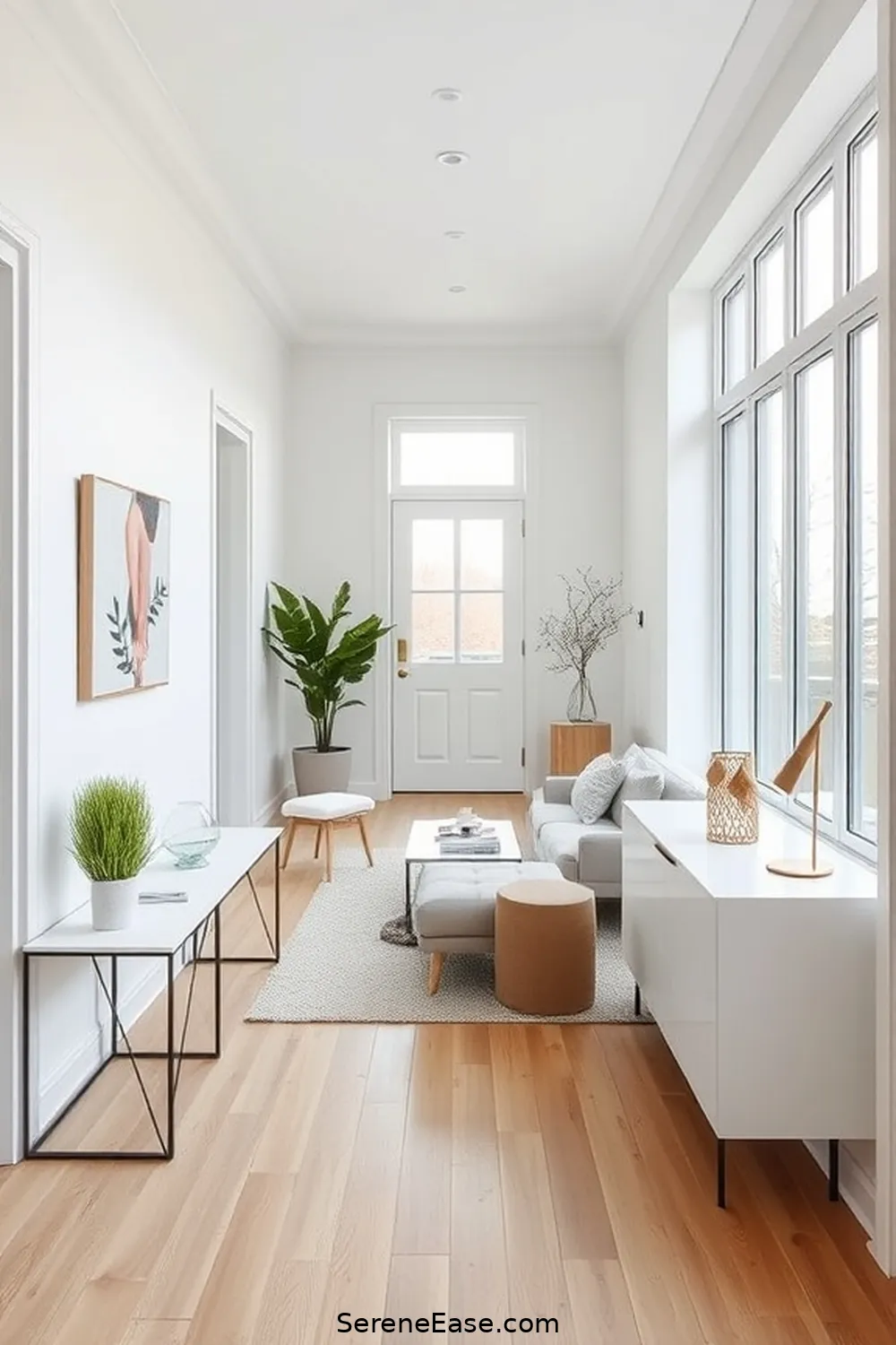 21 Key Elements for a Monochromatic Scandinavian Style Hallway 9 Opt for Clean Lines for 21 Key Elements for a Monochromatic Scandinavian Style Hallway