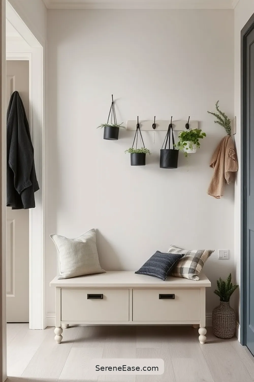 21 Key Elements for a Monochromatic Scandinavian Style Hallway 19 Opt for Multi-Functional Pieces for 21 Key Elements for a Monochromatic Scandinavian Style Hallway