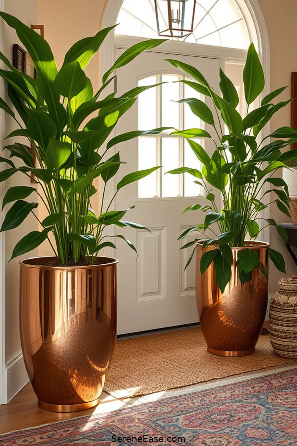 Copper Planters for 21 Stunning Metallic Accents for Your Bohemian Entryway Style