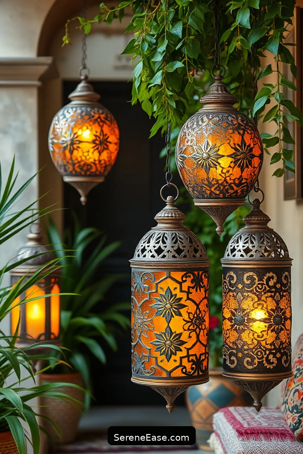 Decorative Lanterns for 21 Stunning Metallic Accents for Your Bohemian Entryway Style