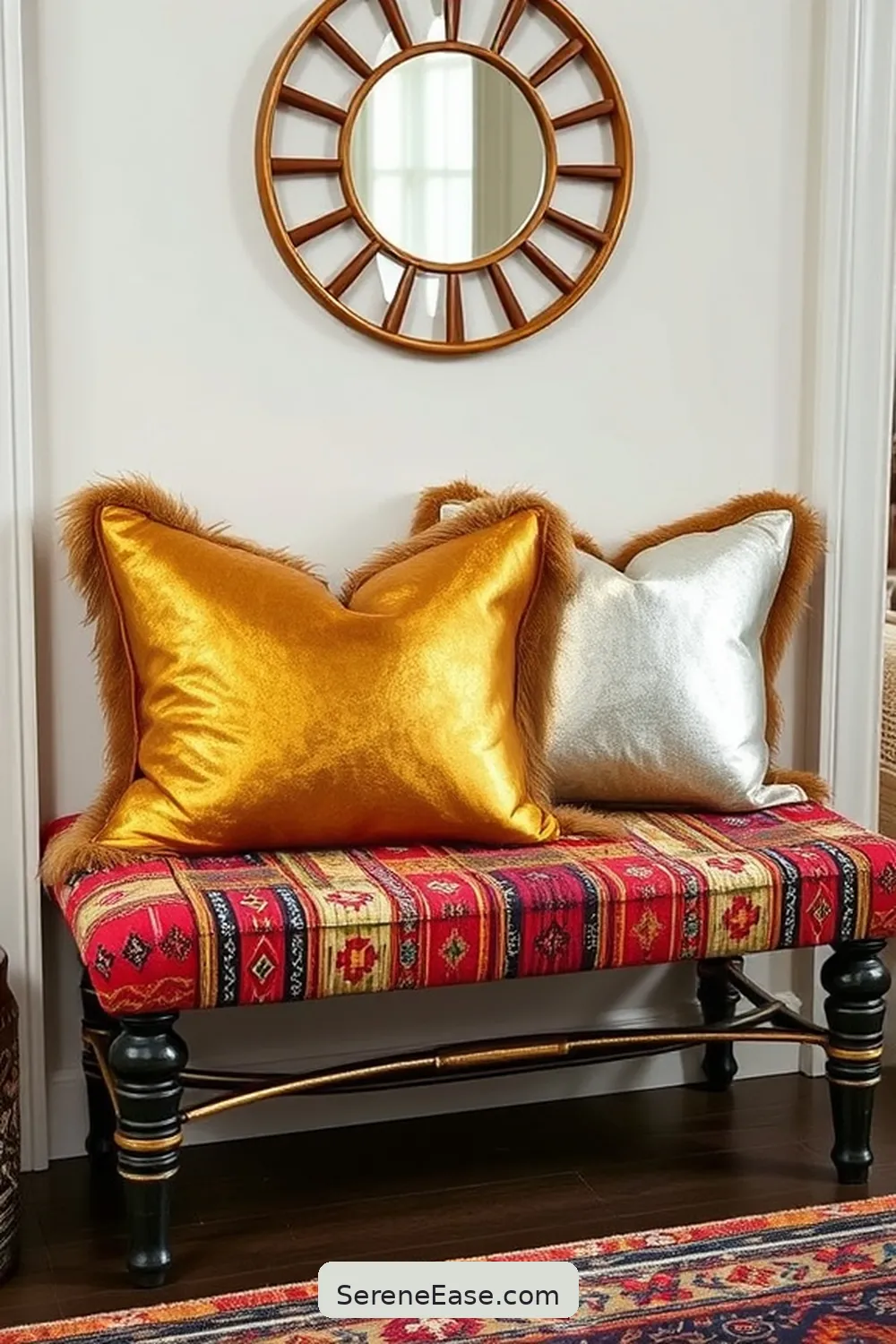 Metallic Throw Pillows for 21 Stunning Metallic Accents for Your Bohemian Entryway Style