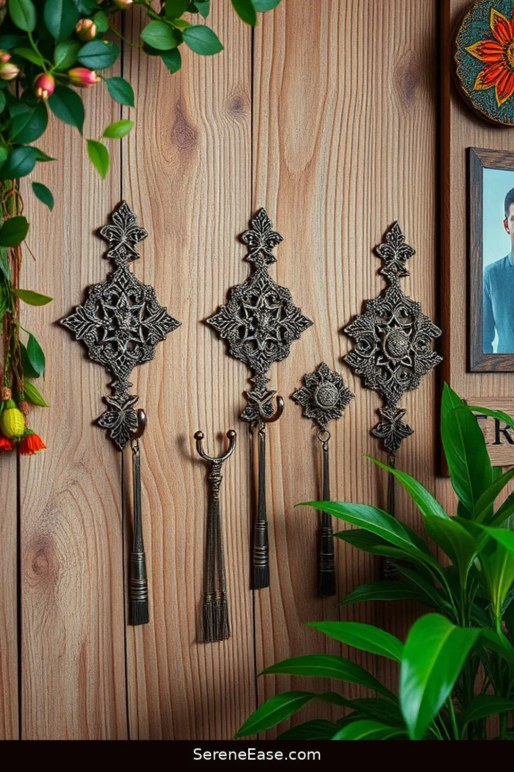 Ornate Metal Hooks for 21 Stunning Metallic Accents for Your Bohemian Entryway Style