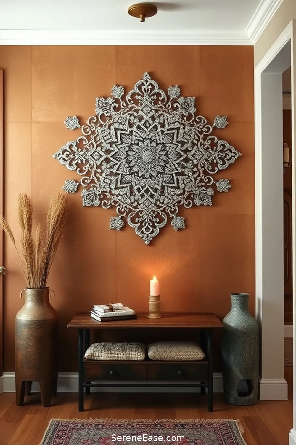 Silver Wall Art for 21 Stunning Metallic Accents for Your Bohemian Entryway Style