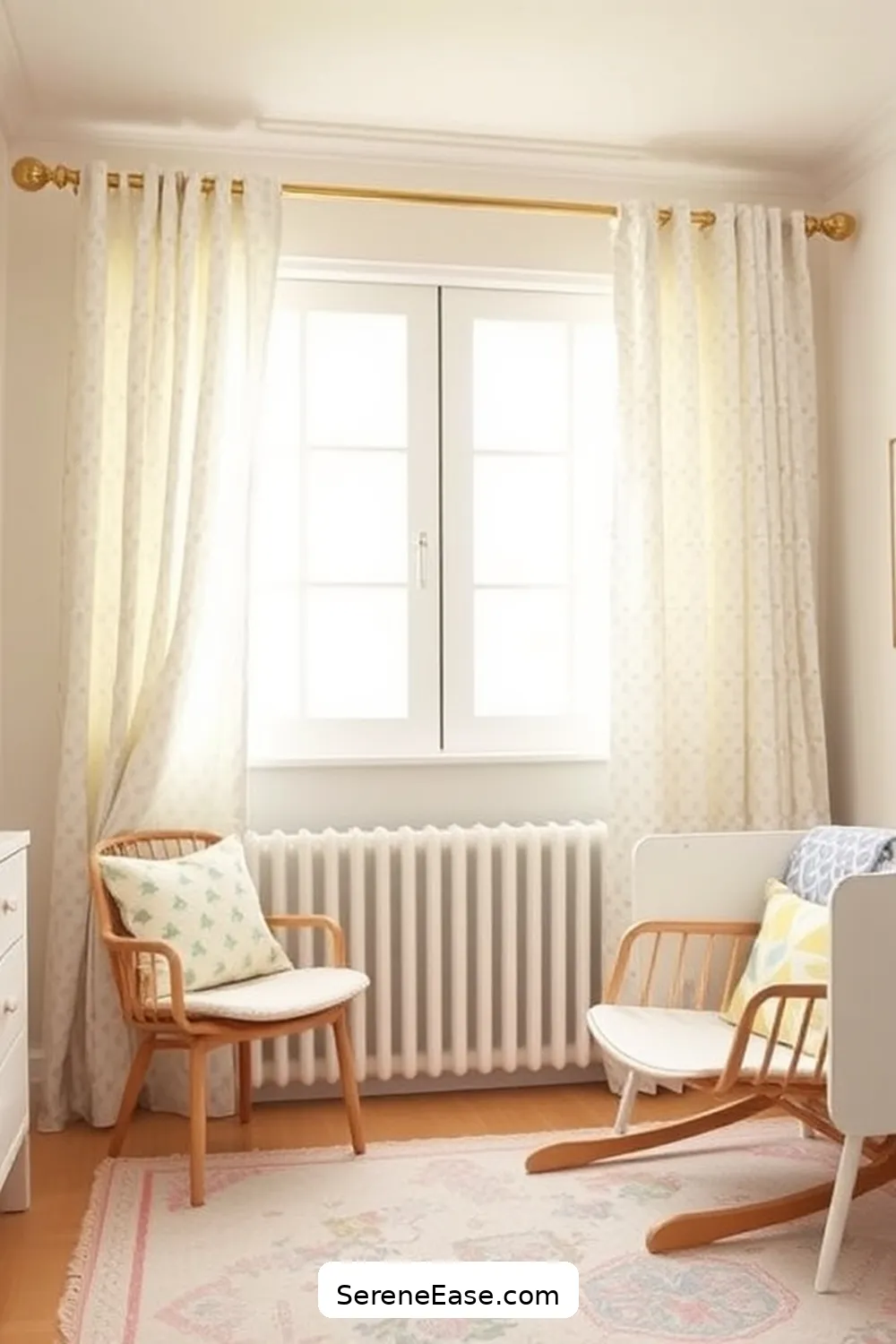 21 Stunning Metallic Accents for a Mid-Century Modern Nursery Style 8 Brass Curtain Rods for 21 Stunning Metallic Accents for a Mid-Century Modern Nursery Style