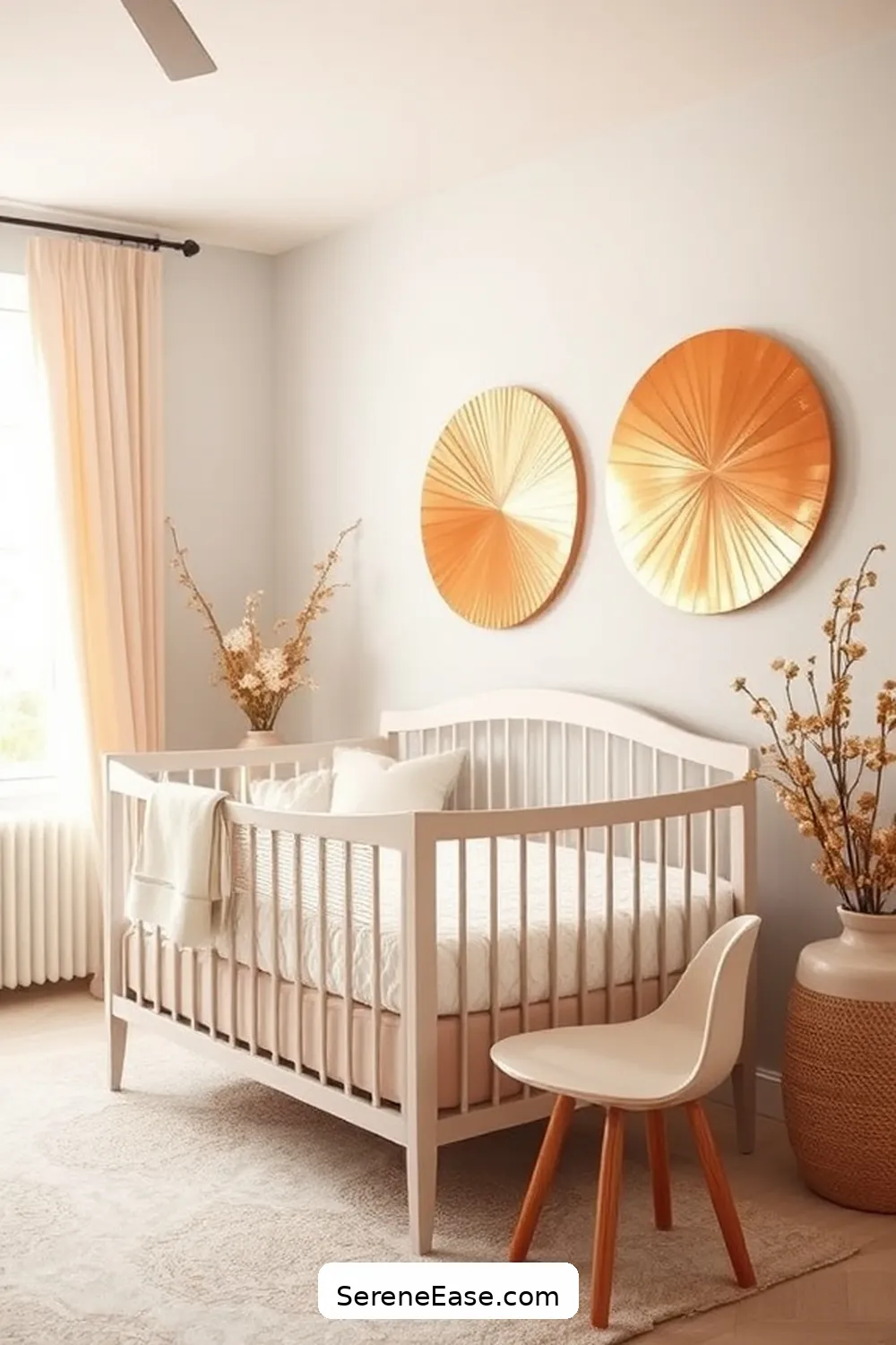 21 Stunning Metallic Accents for a Mid-Century Modern Nursery Style 4 Copper Wall Art for 21 Stunning Metallic Accents for a Mid-Century Modern Nursery Style
