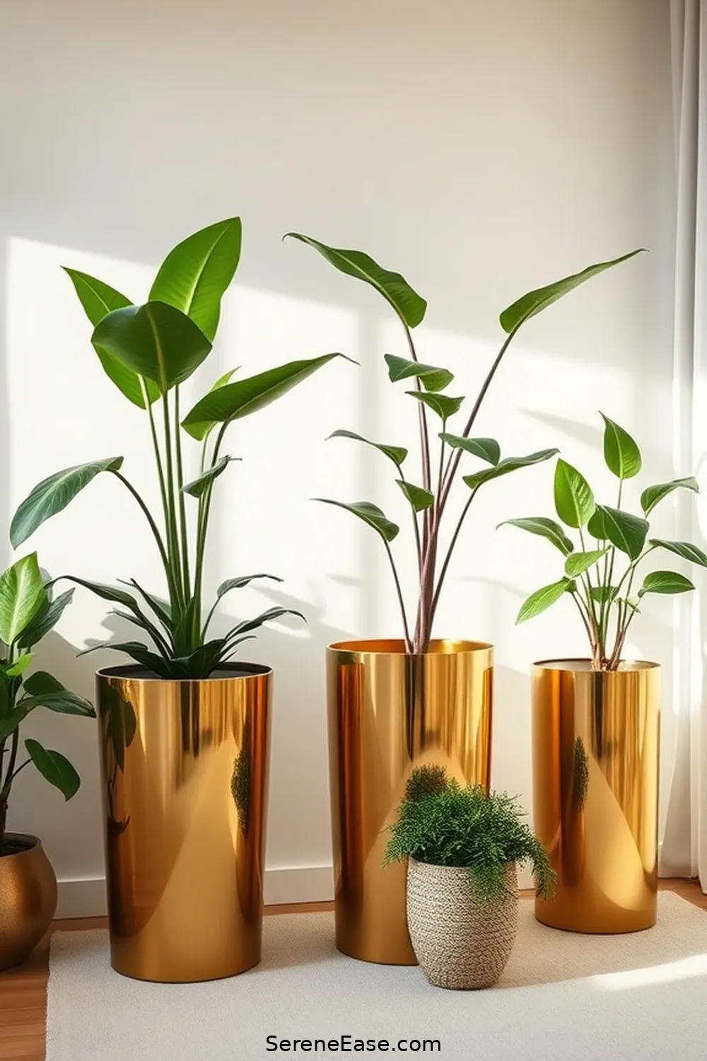 21 Stunning Metallic Accents for a Mid-Century Modern Nursery Style 18 Gold or Brass Planters for 21 Stunning Metallic Accents for a Mid-Century Modern Nursery Style