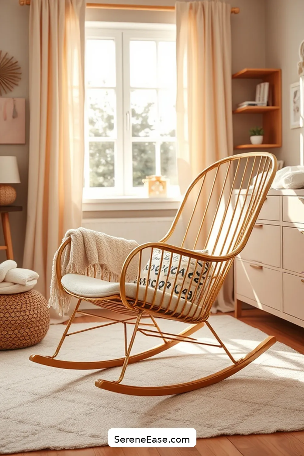 21 Stunning Metallic Accents for a Mid-Century Modern Nursery Style 22 Stylish Metallic Rocking Chair for 21 Stunning Metallic Accents for a Mid-Century Modern Nursery Style